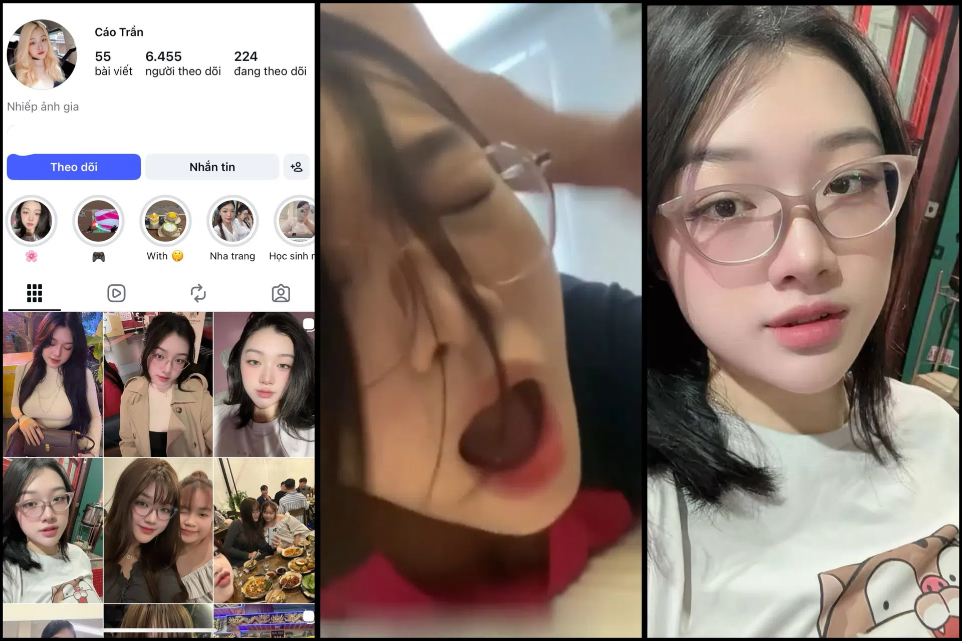 Ảnh thumbnail video [Hot] Hot IG Cáo Trần mặt dâm kính cận lộ video bị địt bạo dâm rên la thảm thiết