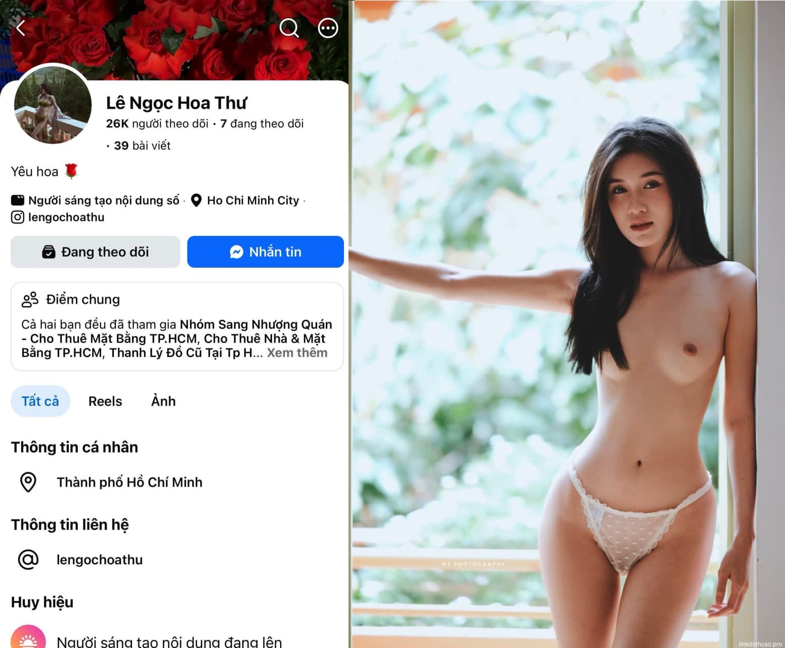 Ảnh thumbnail video Clip nóng mẫu Lê Ngọc Hoa Thư dáng quyến rũ